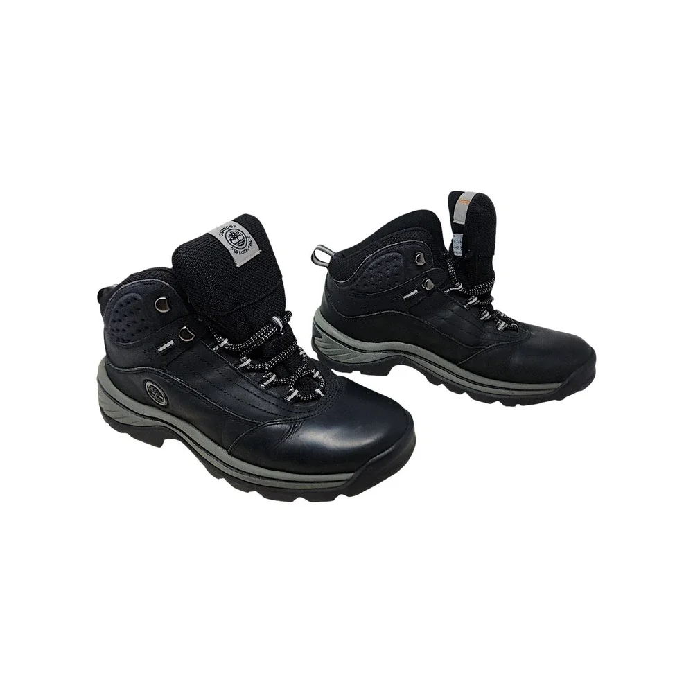 Timberland Hiking Boots 7.5M Mens White Ledge Black Waterproof Hiking Leather
